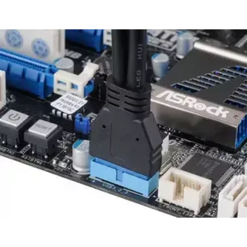USB kábel 2 x USB A Akasa AK-CBUB09-15BK čierny