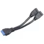 USB kábel 2 x USB A Akasa AK-CBUB09-15BK čierny