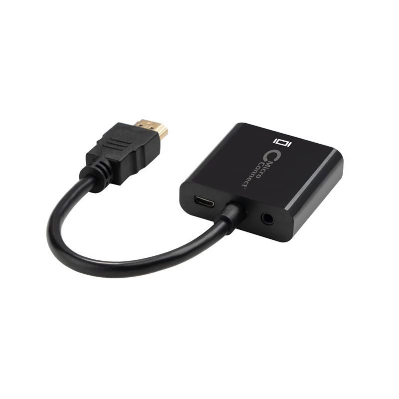 Microconnect HDMVGA2B videokábel adaptér 0,15 m VGA (D-Sub) HDMI Type-A (štandard) čierny