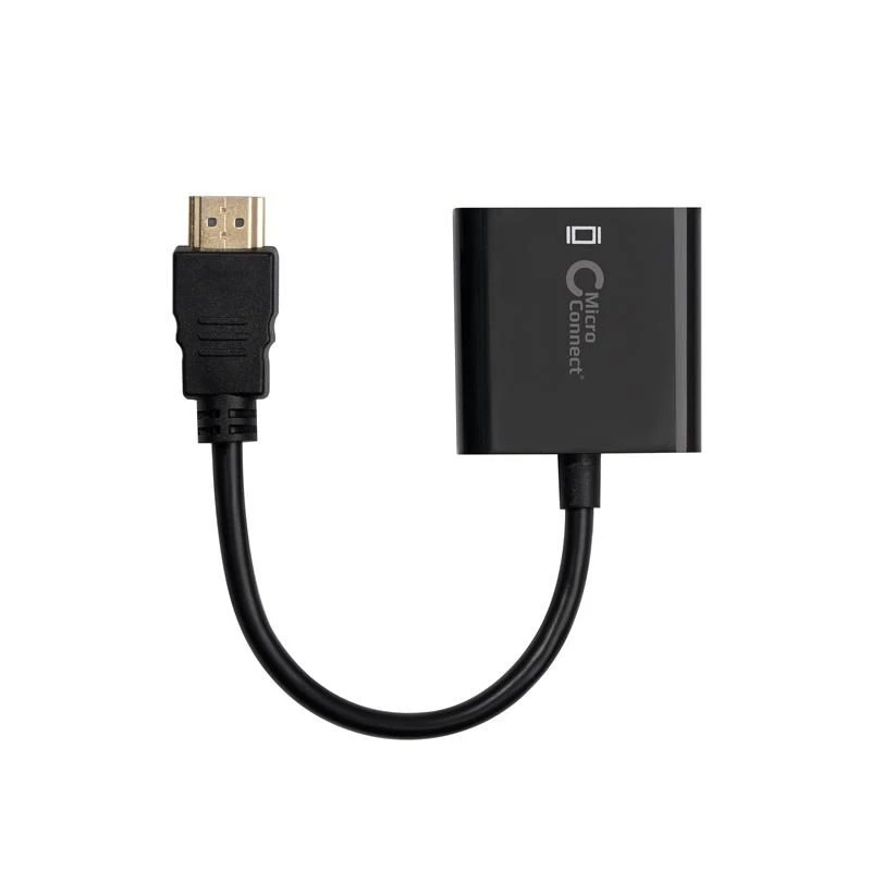 Microconnect HDMVGA2B videokábel adaptér 0,15 m VGA (D-Sub) HDMI Type-A (štandard) čierny