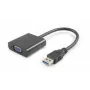 Microconnect USB3.0VGA USB grafický adaptér 1920 x 1080 pixelov čierny