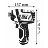 Bosch GDR 12V-105 Professional 06019A6977 akumulátorový rázový uťahovák, 2 Li-ion batérie 2,0 Ah, kufrík, modrý/čierny
