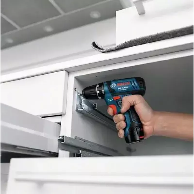 Bosch GSB 10,8-2-LI Professional Bez kľúča čierna, modrá, červená