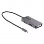 StarTech.com USB-C video adaptér, USB-C na HDMI DVI VGA adaptér, až do 4K 60Hz, hliník, multiport video display adaptér, kompatibilný s Thunderbolt 3/4, USB Type-C cestovný adaptér