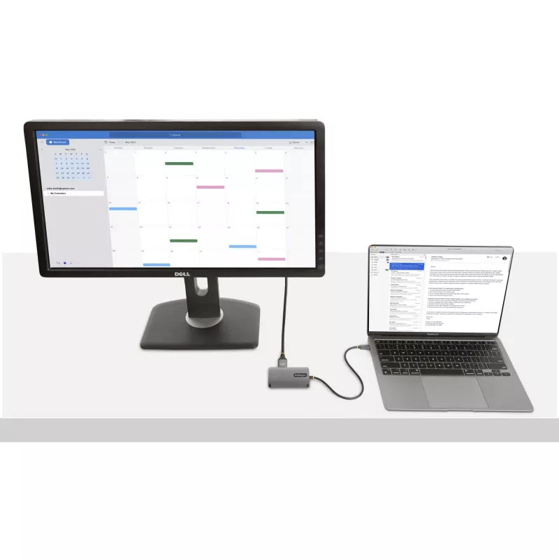 StarTech.com USB-C video adaptér, USB-C na HDMI DVI VGA adaptér, až do 4K 60Hz, hliník, multiport video display adaptér, kompatibilný s Thunderbolt 3/4, USB Type-C cestovný adaptér