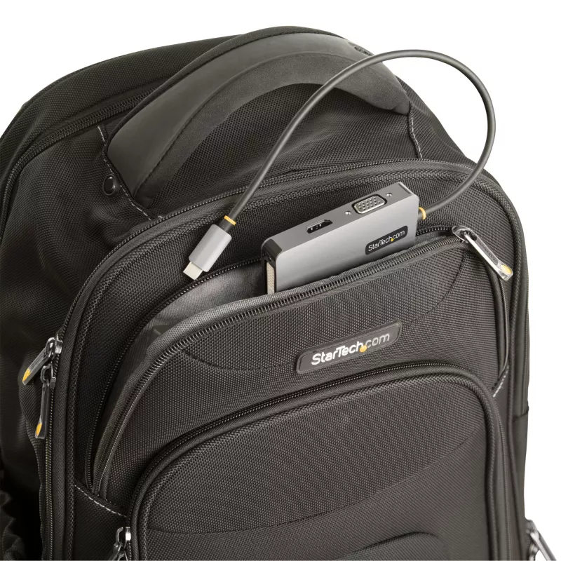 StarTech.com USB-C video adaptér, USB-C na HDMI DVI VGA adaptér, až do 4K 60Hz, hliník, multiport video display adaptér, kompatibilný s Thunderbolt 3/4, USB Type-C cestovný adaptér