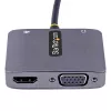 StarTech.com USB-C video adaptér, USB-C na HDMI VGA multiport adaptér, 3,5-mm audio, 4K 60Hz HDR, 100W PD Pass-Through, kompatibilný s Thunderbolt 3/4 – USB-C display cestovný adaptér