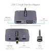 StarTech.com USB-C video adaptér, USB-C na HDMI VGA multiport adaptér, 3,5-mm audio, 4K 60Hz HDR, 100W PD Pass-Through, kompatibilný s Thunderbolt 3/4 – USB-C display cestovný adaptér