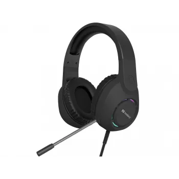 Headset SANDBERG BossBlaster USB — káblový gaming headset, 20–20000 Hz, 2 m kábel, 240 g, čierny