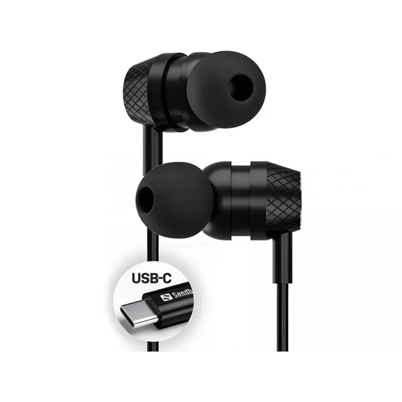 Headset Sandberg USB-C/A In-Earset s line mikrofónom