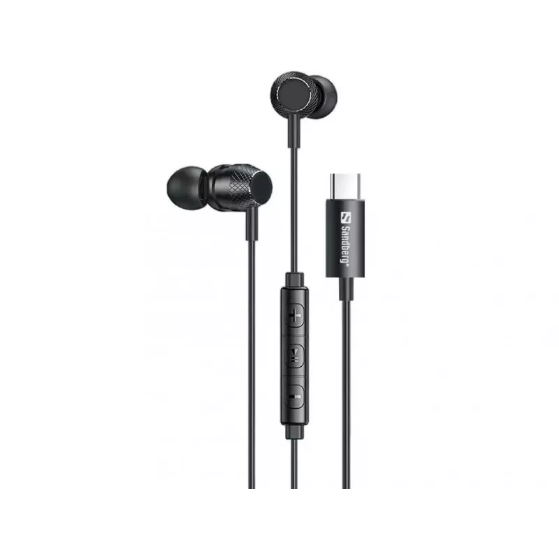 Headset Sandberg USB-C/A In-Earset s line mikrofónom