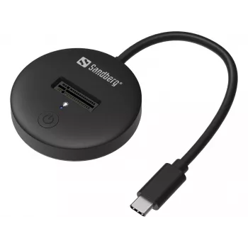 Sandberg USB 3.2 dock pre M.2+NVMe SSD 4 TB čierna