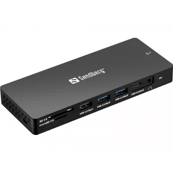 Sandberg USB-C 13in1 DockingStation Pro káblový USB 3.2 Gen 1 Type-C