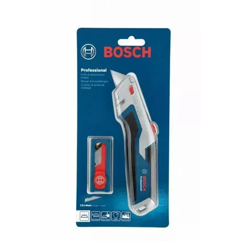 Bosch Professional 1600A027M5 sada univerzálneho noža a čepelí, 63 x 19 mm, vrátane 13 čepelí, modrá/sivá