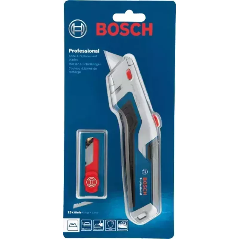 Bosch Professional 1600A027M5 sada univerzálneho noža a čepelí, 63 x 19 mm, vrátane 13 čepelí, modrá/sivá
