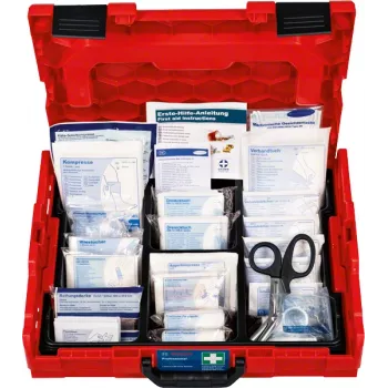 Lekárnička Bosch 1600A02X2R — sada podľa DIN v L-BOXX 102, červená
