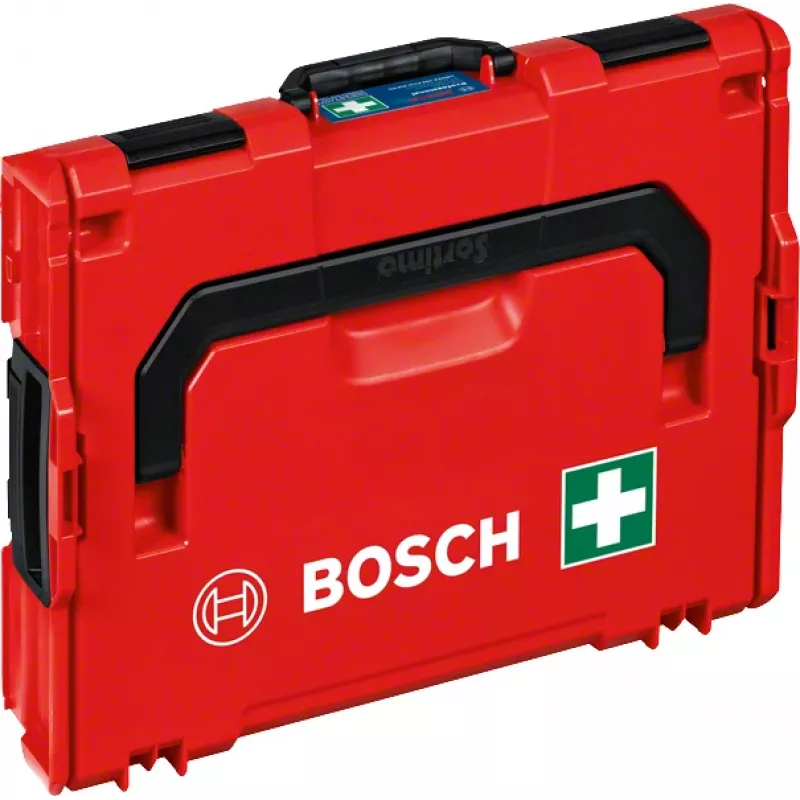 Lekárnička Bosch 1600A02X2R — sada podľa DIN v L-BOXX 102, červená