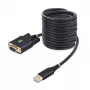 StarTech.com 10ft (3m) USB na nulový modem sériový adaptérový kábel, vymeniteľné skrutky/matice DB9, COM Retention, USB-A na RS232, FTDI, ESD ochrana úroveň 4, Windows/macOS/ChromeOS/Linux - Odolné TPE puzdro