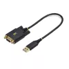StarTech.com 30cm USB na nulový modem sériový adaptérový kábel, COM zachovanie, FTDI, USB-A na DB9 RS232, vymeniteľné matice/skrutky DB9, Windows/macOS/Linux
