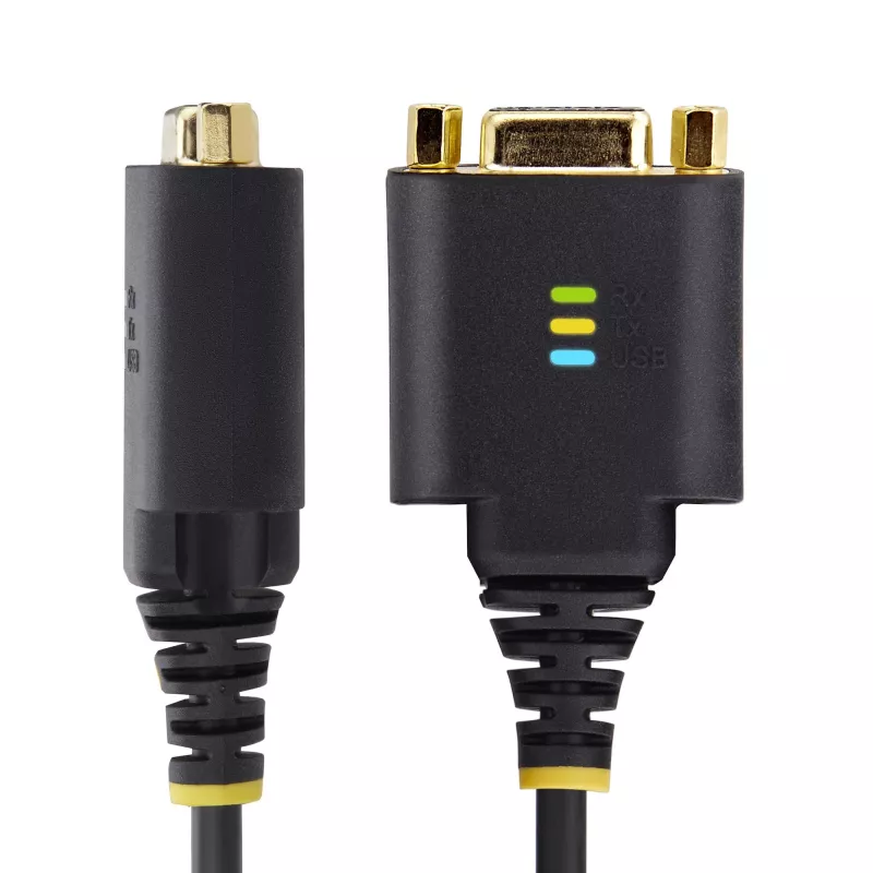StarTech.com 30cm USB na nulový modem sériový adaptérový kábel, COM zachovanie, FTDI, USB-A na DB9 RS232, vymeniteľné matice/skrutky DB9, Windows/macOS/Linux