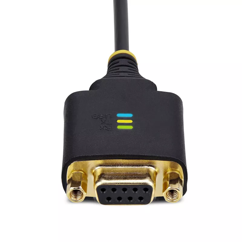 StarTech.com 30cm USB na nulový modem sériový adaptérový kábel, COM zachovanie, FTDI, USB-A na DB9 RS232, vymeniteľné matice/skrutky DB9, Windows/macOS/Linux