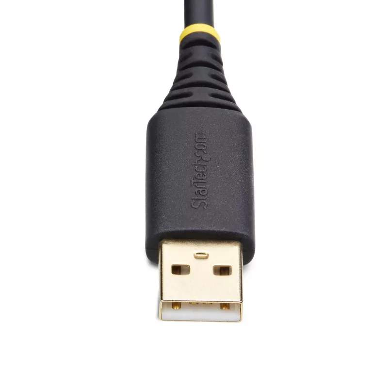 StarTech.com 30cm USB na nulový modem sériový adaptérový kábel, COM zachovanie, FTDI, USB-A na DB9 RS232, vymeniteľné matice/skrutky DB9, Windows/macOS/Linux
