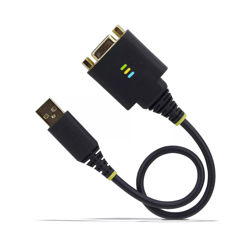 StarTech.com 30cm USB na nulový modem sériový adaptérový kábel, COM zachovanie, FTDI, USB-A na DB9 RS232, vymeniteľné matice/skrutky DB9, Windows/macOS/Linux
