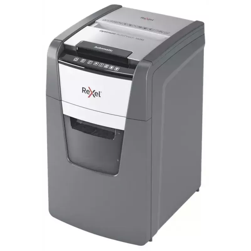 Rexel Optimum AutoFeed+ 150M skartovač papiera, mikrorez 2 x 15 mm, P-5, 150 listov, kôš 44 l