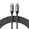 USB-C na USB-C kábel Satechi ST-TCC2MM — 2 m, čierny/sivý, 0,48 Gbit/s