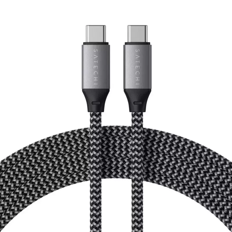 USB-C na USB-C kábel Satechi ST-TCC2MM — 2 m, čierny/sivý, 0,48 Gbit/s