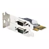 StarTech.com 2-portová PCI Express sériová karta, dual port PCIe na RS232 (DB9) sériová karta, 16C1050 UART, štandardné alebo low-profile držiaky, zachovanie COM, pre Windows a Linux