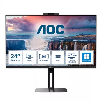 AOC V5 24V5CW/BK počítačový monitor 60,5 cm (23,8
