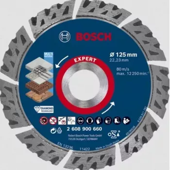 Bosch Expert MultiMaterial diamantový rezný kotúč, 125 mm, 2608900660