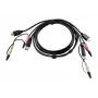 ATEN HDMI KVM kábel 1,8m, 1.8 m, HDMI, čierna, HDMI, USB A, 2 x 3,5mm, HDMI, USB B, 2 x 3,5mm, konektor samec