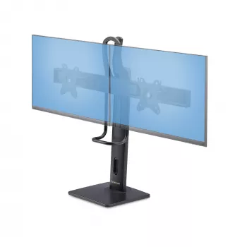 StarTech.com priečna tyč stojan na stôl pre dva monitory do 27 palcov, VESA držiak 75x75/100x100, nastavenie výšky bez náradia, do 6 kg na displej