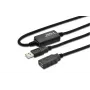 Microconnect USBAAF20A USB kábel USB 2.0 20 m USB A čierny