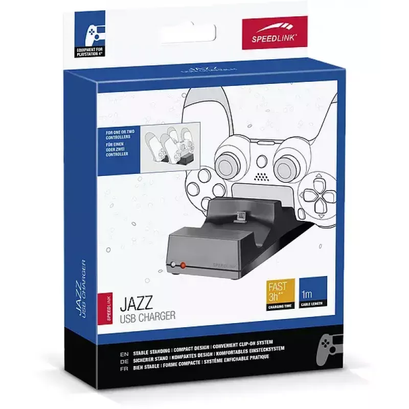 Speedlink JAZZ USB nabíjačka pre ovládače PS4, čierna