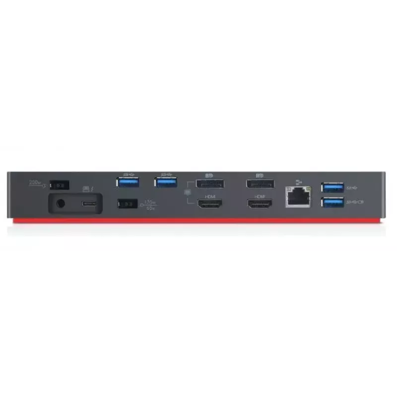 Lenovo 40AN0135EU dokovacia stanica/portový replikátor káblová Thunderbolt 3 čierna, červená