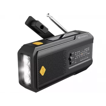 Sandberg Survivor Radio All-in-1 2000, prenosné, AM, FM, 87–180 MHz, 520–1710 kHz, 3 W, analógové
