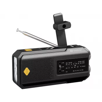 Sandberg Survivor Radio All-in-1 2000, prenosné, AM, FM, 87–180 MHz, 520–1710 kHz, 3 W, analógové