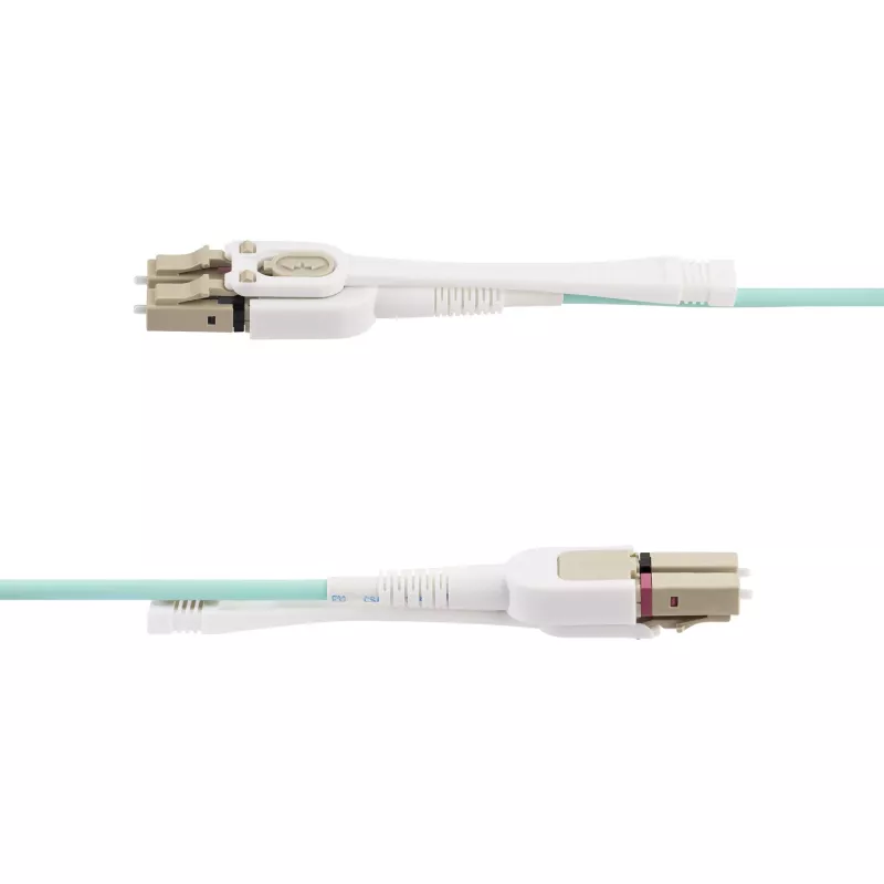StarTech.com 10m (32.8ft) LC na LC (UPC) OM4 multimódový optický kábel s push-pull jazýčkami, 50/125µm, 100G, odolný voči ohybu, nízky útlm – LSZH optický prepojovací kábel