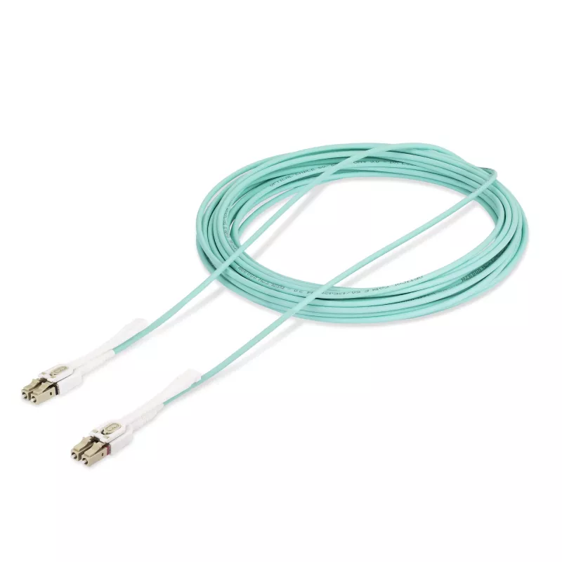 StarTech.com 10m (32.8ft) LC na LC (UPC) OM4 multimódový optický kábel s push-pull jazýčkami, 50/125µm, 100G, odolný voči ohybu, nízky útlm – LSZH optický prepojovací kábel