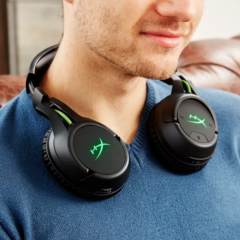 HyperX CloudX Flight – bezdrôtový herný headset (čierna-zelená) – Xbox