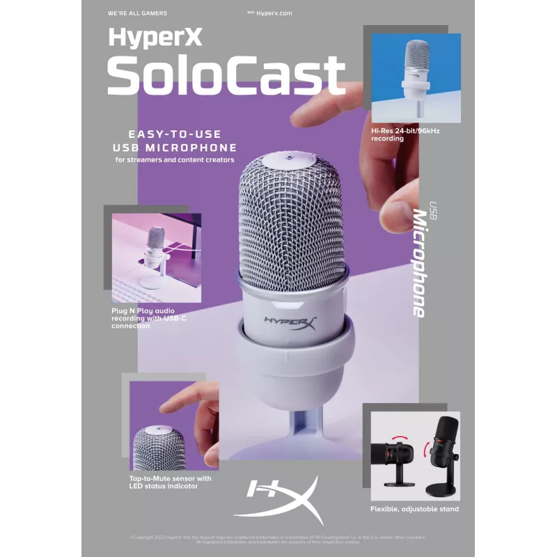 HyperX SoloCast - USB mikrofón (čierny)