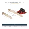 StarTech.com SATA PCIe karta - 4 port PCIe SATA rozširujúca karta - 6 Gbit/s - low-profile kryt - združené SATA konektory - ASM1164 Non-RAID - PCI Express na SATA konvertor