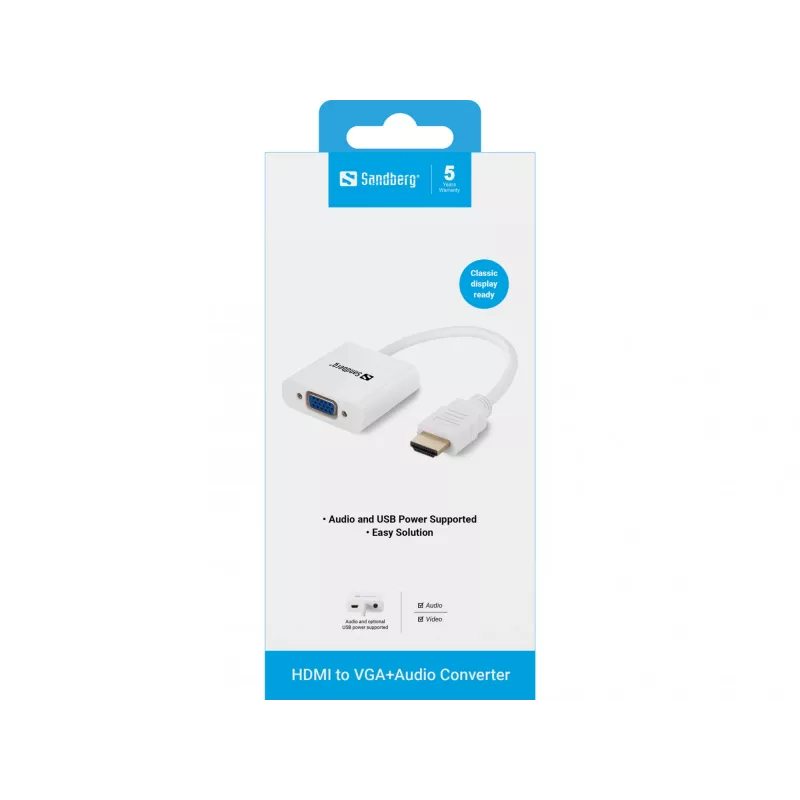 HDMI na VGA+Audio konvertor Sandberg 508-77