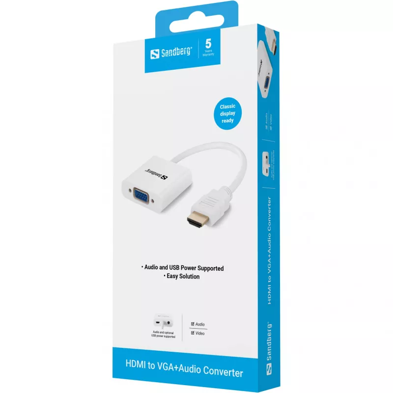 HDMI na VGA+Audio konvertor Sandberg 508-77