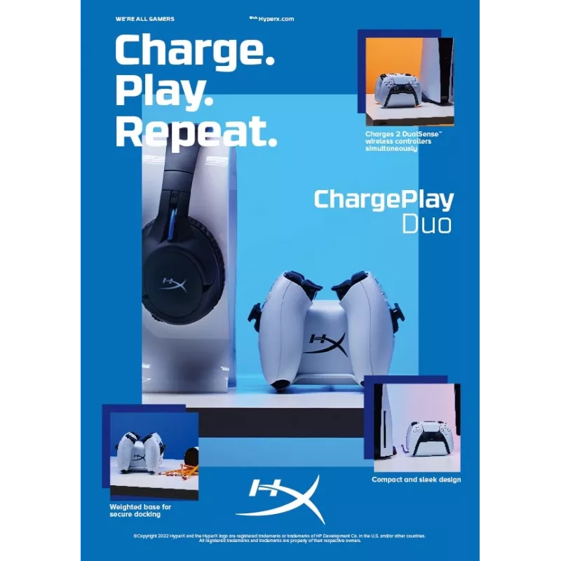 HyperX ChargePlay Duo - nabíjacia stanica pre ovládače pre PS5