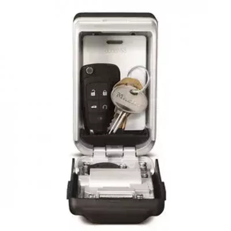 Nástenný trezor MASTER LOCK stredný osvetlený otočný gombík kľúčový trezor Select Access® sivá