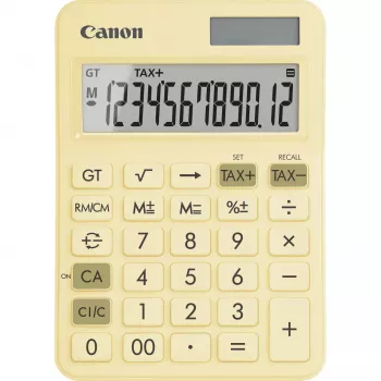 Základná kalkulačka Canon LS-125KB 12 miest žltá daňový výpočet Dual-Power